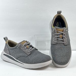 Skechers Proven Gladwin Mens Slip-On Shoes Size 11.5 Wide Casual  Bungee Grey